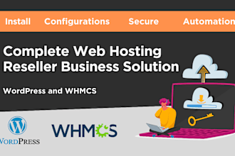 develop a hosting website in wordpress and whmcs