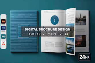 design digital brochure and trifold business brochure within 12 hrs