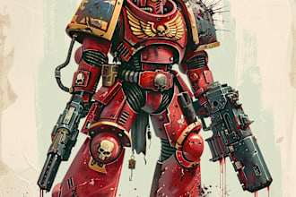 design a characters from warhammer 40k or comics