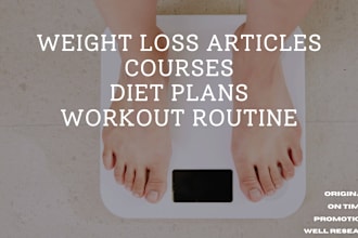 write daily weight loss articles and blog posts for your website and courses
