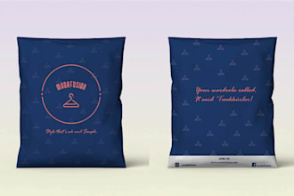 do poly mailer, shipping bag and food pouch packaging design