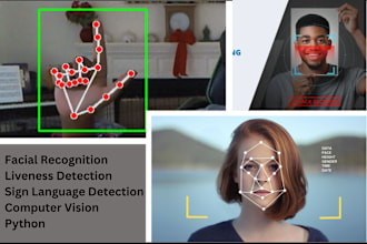 do facial recognition, liveness detection and sign language detection