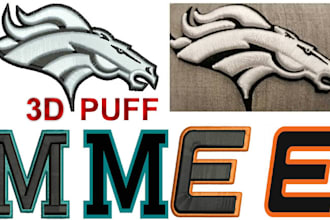 do rush embroidery digitizing dst, jef, pes, exp in 1 hour
