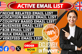 build niche targeted active bulk email list for you