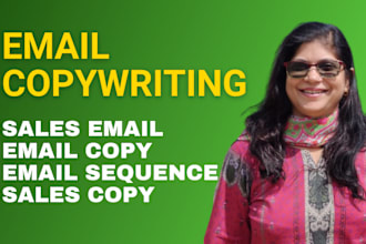 do high converting email copywriting for sales email copy and email sequence
