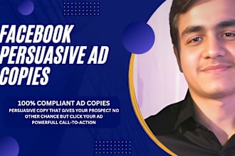 write persuasive eye catchy ad copies for facebook ads