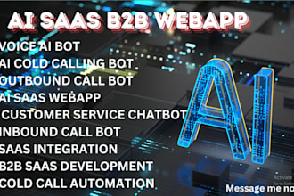 do b2b saas llm voice tts avatar bot, voip call center, ai sales agent website