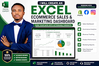 create an excel ecommerce sales and marketing dashboard