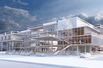 do 3d modelling, landscape design and architecture rendering