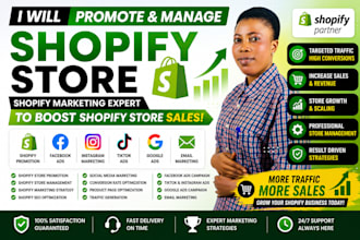 promote and manage shopify store, shopify marketing to boost shopify store sales