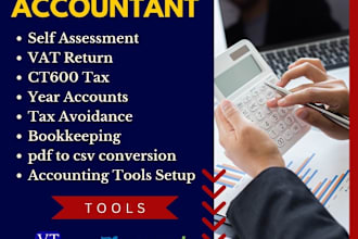 do self assessment bookkeeping ct600 tax vat and file to hmrc
