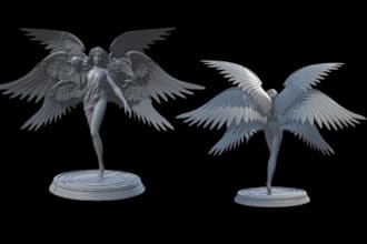 do 3d model art sculpture character design digital sculpting for 3d printing