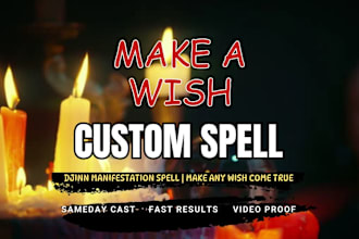 cast custom djinn manifestation wish spell to grant your greatest heart desire