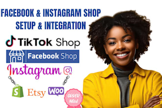 tiktok shop setup facebook shop instagram shop and integrate tiktok shopify