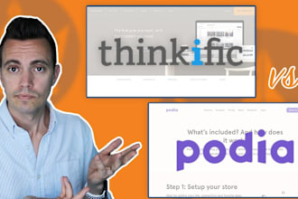 build custom thinkific website online course website kajabi course website