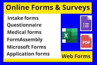 create fillable intake forms, microsoft forms, medical forms, application forms