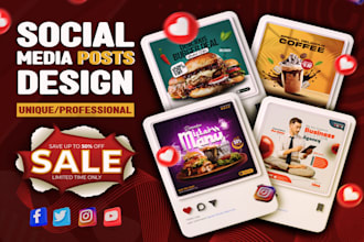 do 2 pro social media posts design facebook ads posts instagram stories in 24h