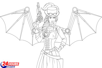 create vector line art, diagram, coloring book and outline from your reference
