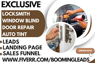 generate window installation leads door repair auto tint locksmith landing page