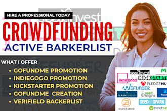 generate verify active backers list for indiegogo kickstarter gofundme campaign