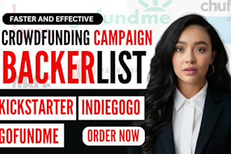 generate verified backers list for indiegogo kickstarter gofundme campaign