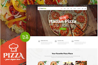 create pizza and fast food website development