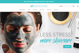 design skincare beauty shopify website organic skin store skin care website