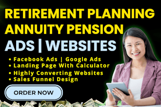 set converting annuity retirement planning ads pension  401k 403b website design