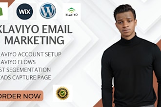 set up klaviyo email marketing flows and email template for shopify