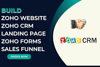 build zoho website, zoho crm, zoho books, zoho landing page, zoho campaign