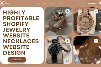 design shopify jewelry website fashion website  watches necklaces shopify store