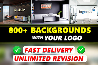 design google meet and zoom virtual background with your logo