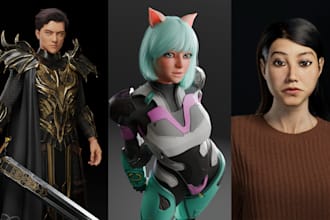 create stunning 3d characters for game, nft and printing