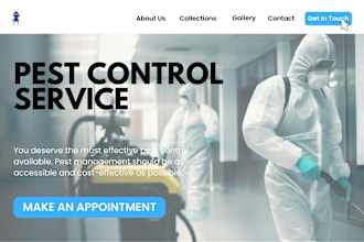 design pest control website, fumigation, pest website with booking integration