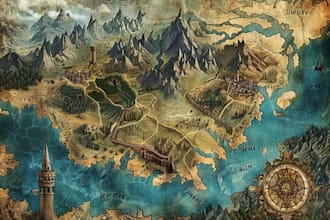 create high quality bespoke fantasy maps