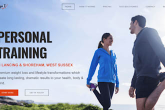 design personal trainer website fitness website gym yoga website workout website