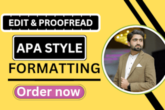 edit, proofread and format your document in apa style