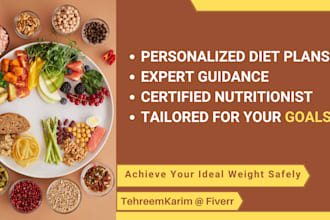 design a custom diet plan and meal plan as a certified nutritionist