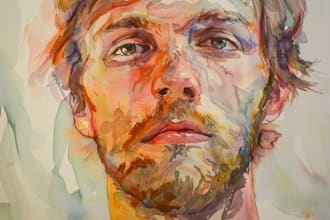 draw your portrait in watercolor