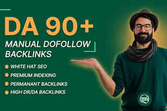 create manual high quality da SEO dofollow backlinks link building