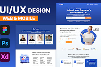 create modern landing page design
