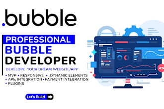 develop your website or app in bubble io