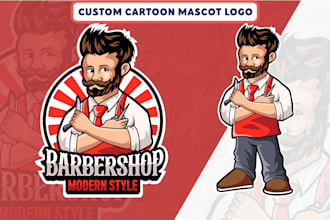 design a unique cartoon mascot logo for your business