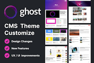 develop and customize your ghost cms theme responsive website