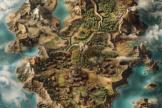 make a high quality digital fantasy map