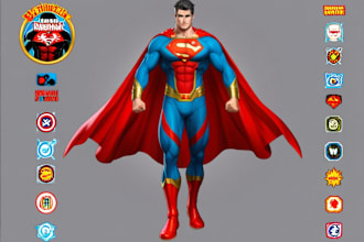 draw superhero character for you