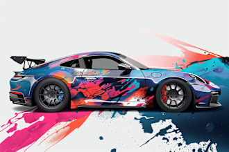 create car wrap, van wrap, and vehicle wrap, design