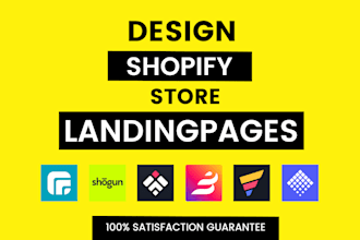 design conversion based shopify store landing page