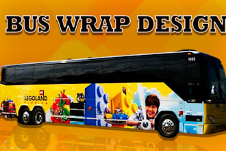 design modern and professional wrap for your bus