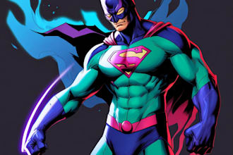 do superhero comic character art